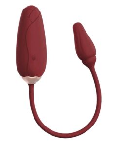 Viotec - Flora - Wearable Vibrator with App Control - Gold & Wine Red 1
