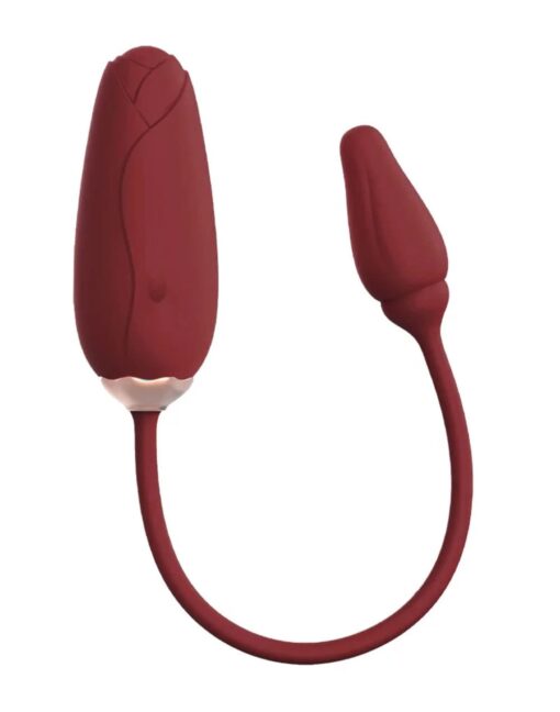 Viotec - Flora - Wearable Vibrator with App Control - Gold & Wine Red 1